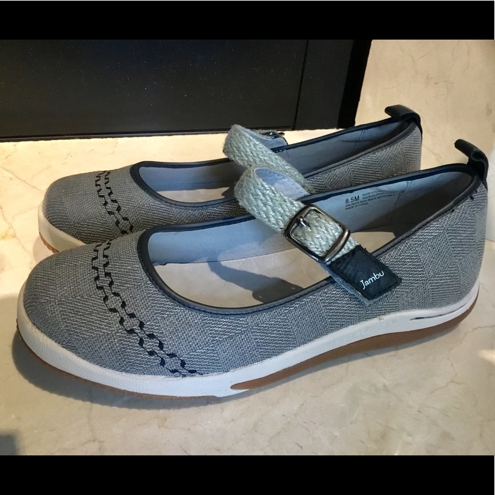JAMBU Rosie Eco - Gray Canvas Mary Jane new! 8.5